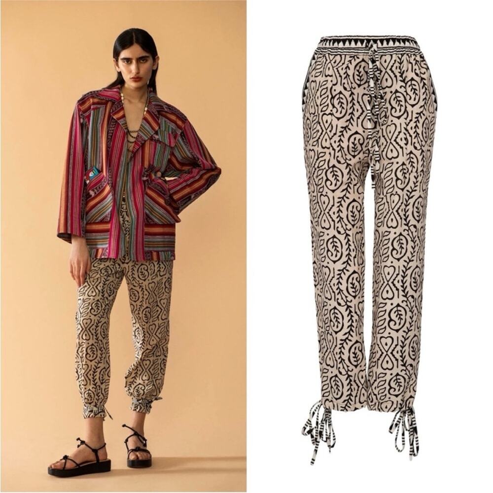 Alix Of Bohemia Baja Bondi Pant Small Designer Brown Tan Bohemian Casual 70s